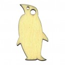 6 étiquettes en bois 5cm  Pingouin