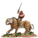 Héro barbare sur tigre