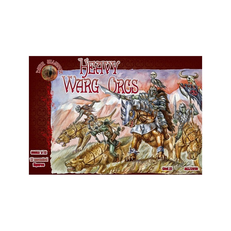 Dark Alliance Heavy Warg Orcs set 2 1/72(12)
